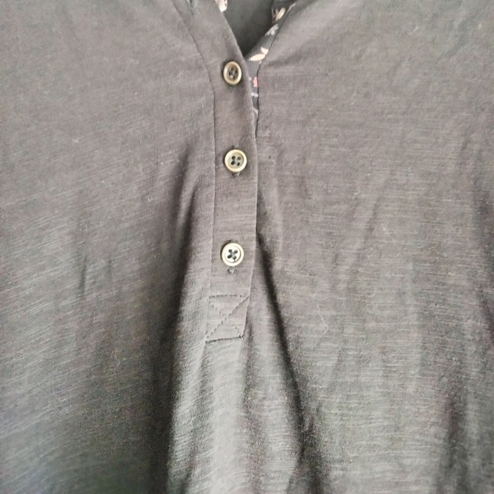 Knox Rose Henley Neck black blouse - Picture 6 of 6